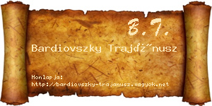 Bardiovszky Trajánusz névjegykártya